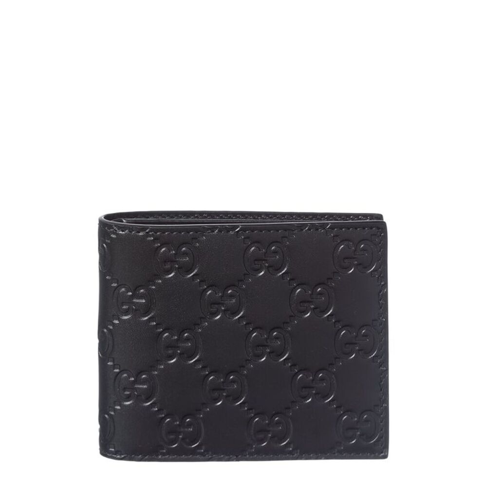 Gucci Gg Leather Wallet, Black